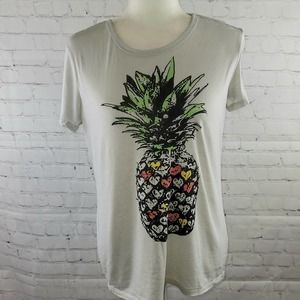 Fifth Sun Short Sleeve Pineapple Print Size M T-shirt